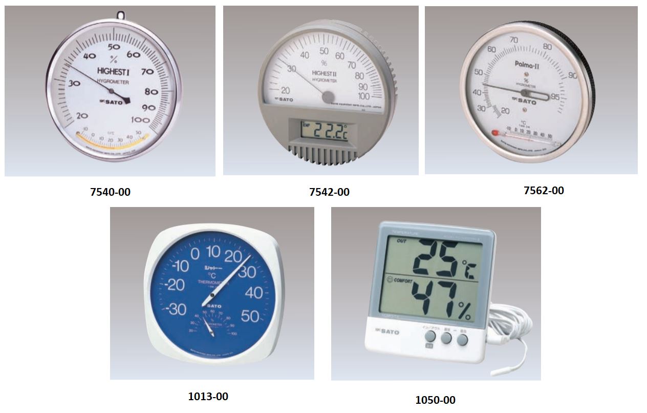 Các dòng sản phẩm đồng hồ đo nhiệt độ độ ẩm của Sk Sato