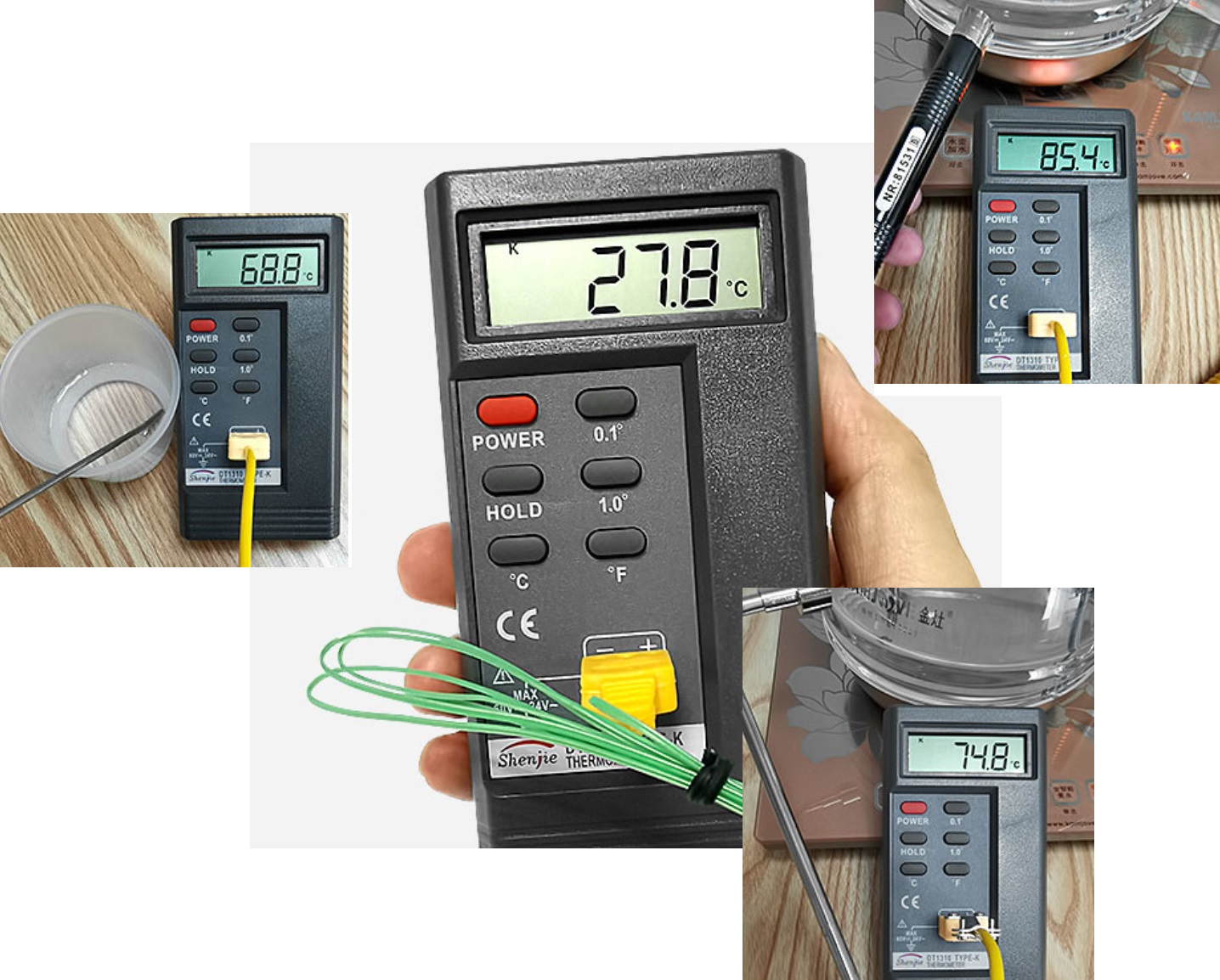 Đồng hồ đo nhiệt độ Thermometer DT1310 Type-K Shenjie