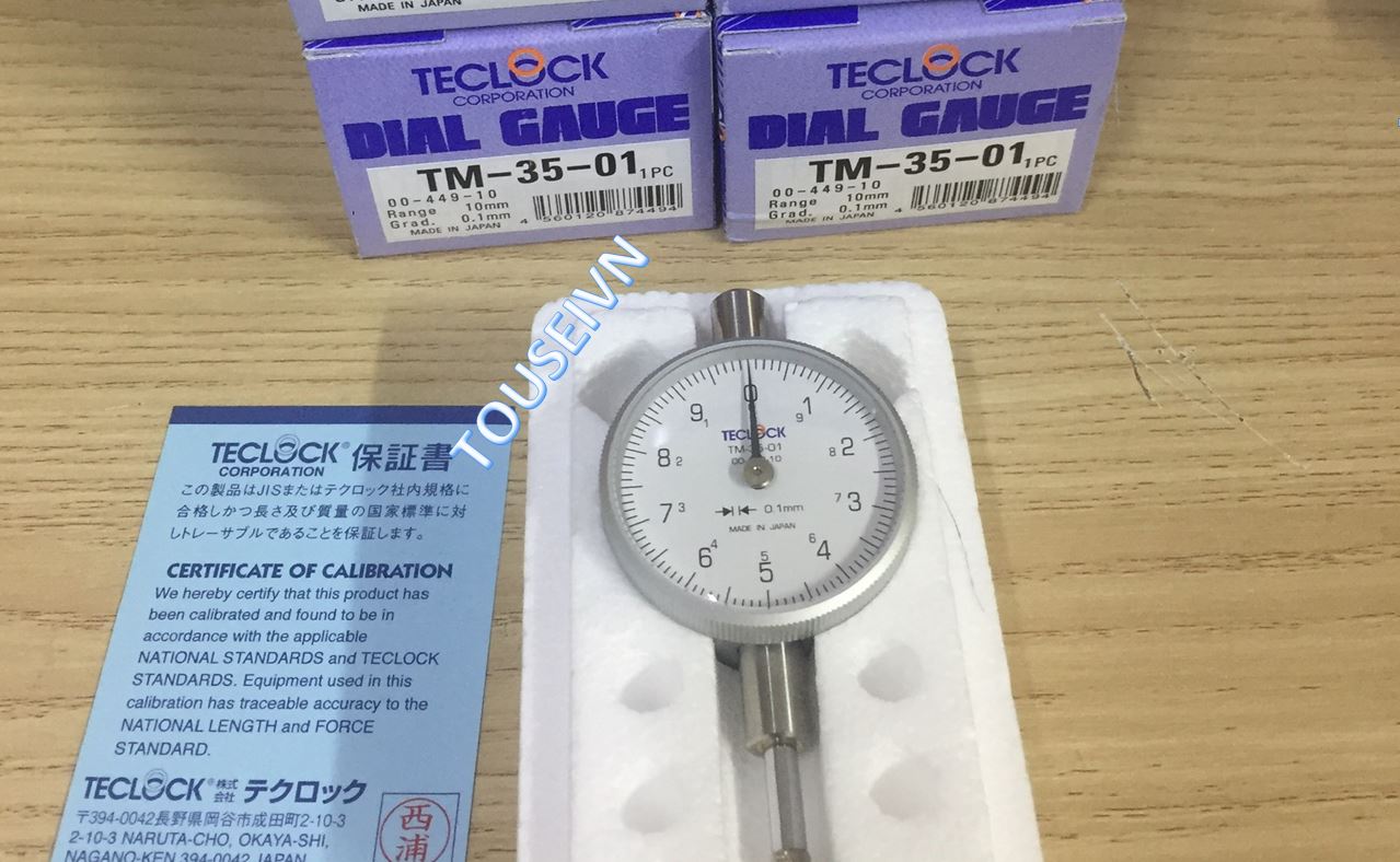 Bán mới - Hiệu chuẩn - Sửa chữa đồng hồ so TM-35-01 Dial gauge Teclock