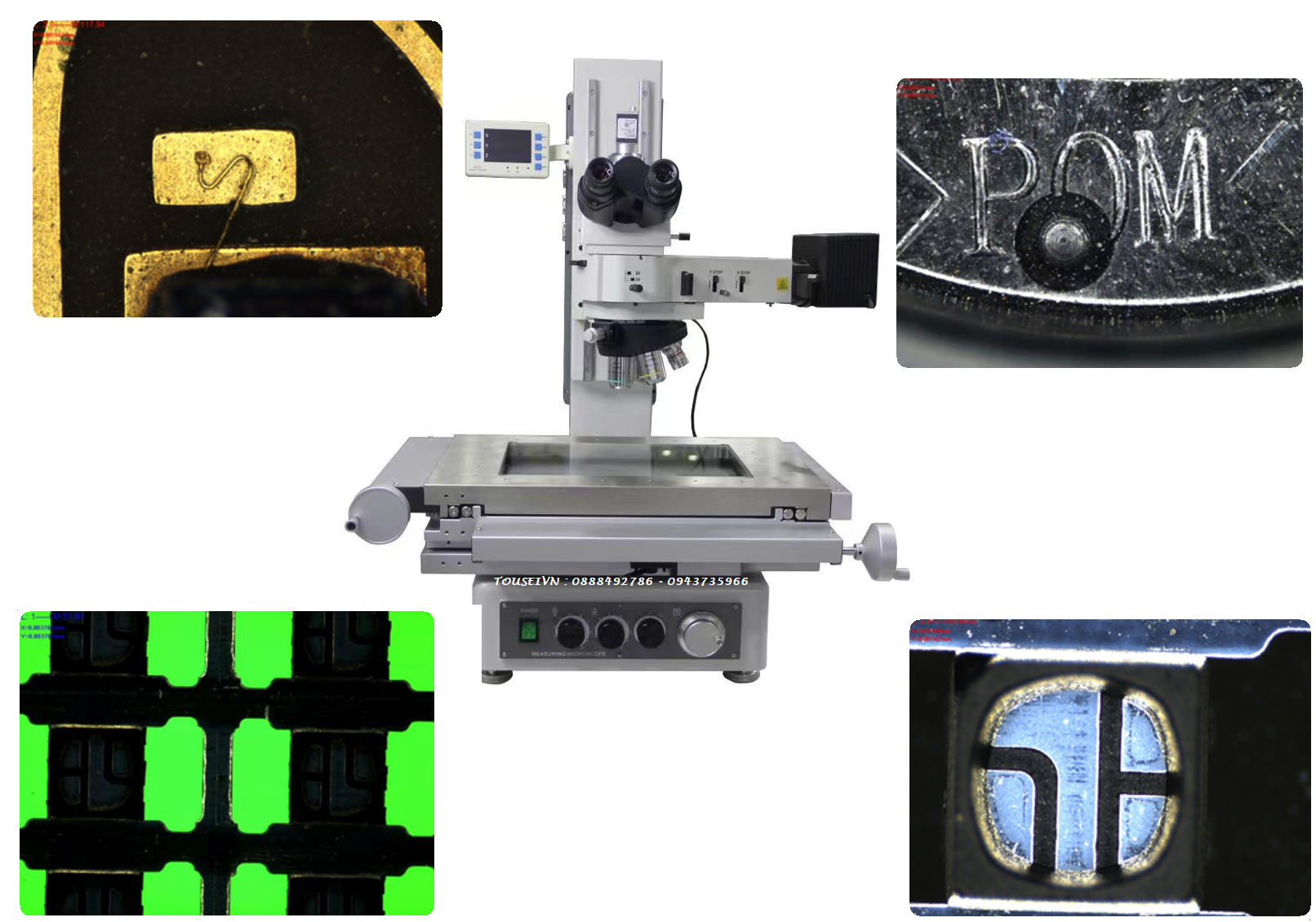 Kết quả hiển thị hình ảnh 2 chiều của máy đo Máy đo 2D kính hiển vi Metallographic tools-makes microscope MM-300U Sobekk