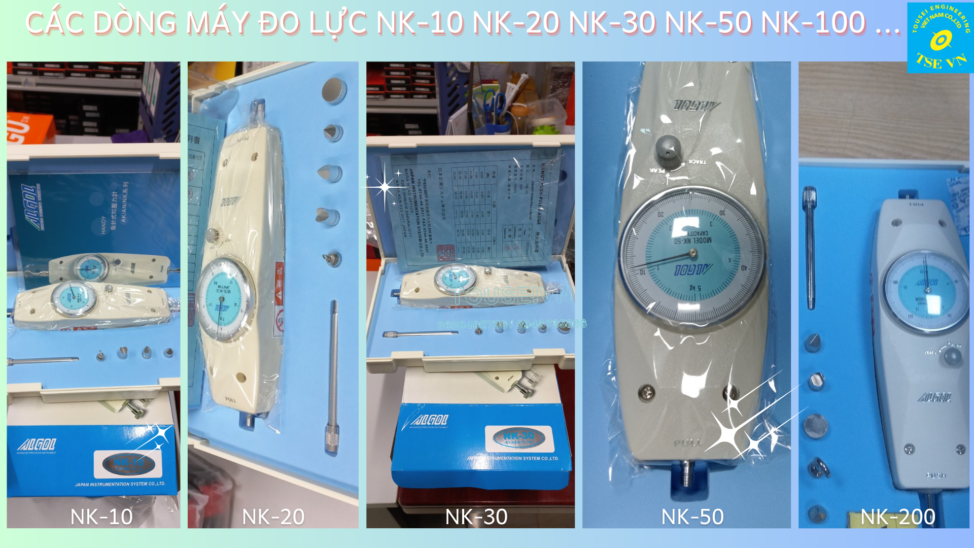 MÁY ĐO LỰC KÉO NÉN CẦM TAY NK-10 NK-20 NK-30 NK-50 NK-100 NK-200 NK-500 ALGOL